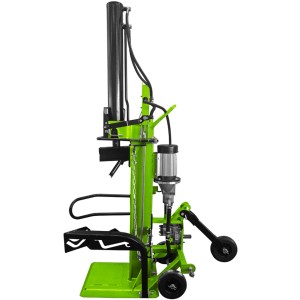 Zipper Holzspalter HS30EZ: Vertikaler Holzspalter mit Fahrwerk und Elektro- sowie Zapfwellenantrieb.