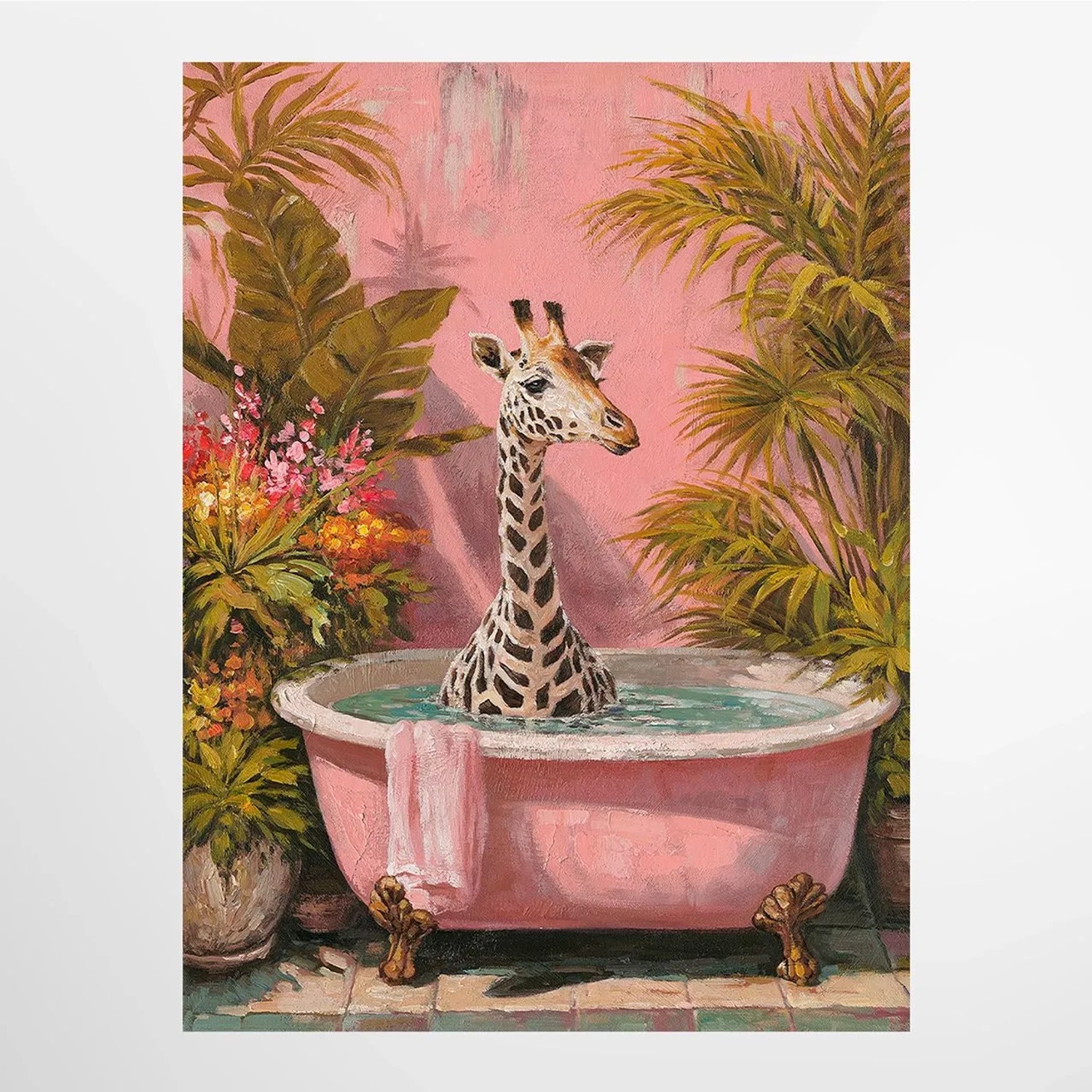 ArtUniverse Leinwandbild Long Neck, Hot Bath II 90 x 120 cm