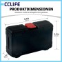 Schwarzer Koffer für CCLIFE 5-teiliges 1/2 Zoll Schlagschrauber Nuss Set mit Maßen 22x15x5cm.