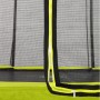 Detailaufnahme: Grünes EXIT Silhouette Trampolin D305cm mit Sicherheitsnetz und Reißverschluss.