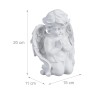 Relaxdays Grabengel Polyresin Weiß Wetterfest 20 cm x 15 cm x 11 cm 0,48 kg_4