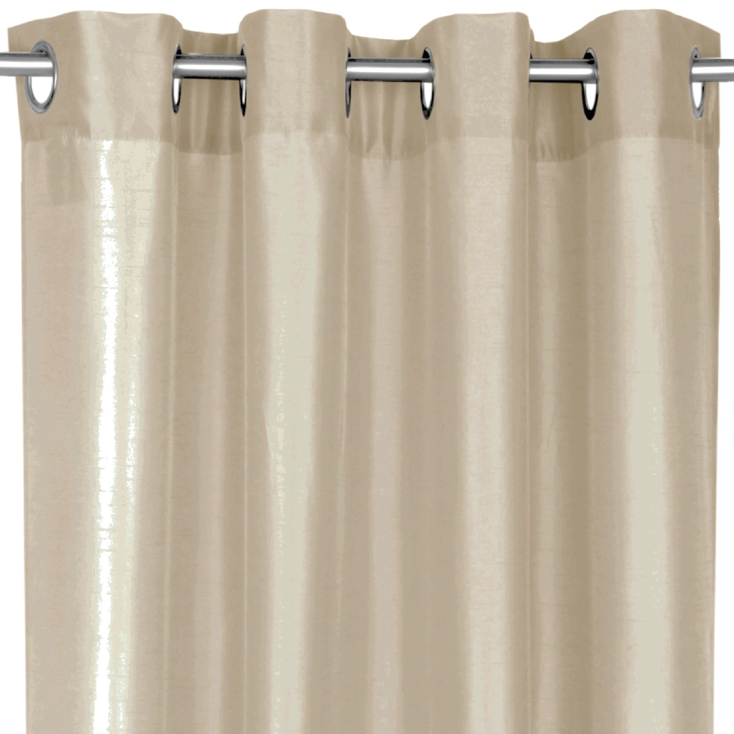 Blickdichte, hell taupefarbene Gardine (140x175 cm) mit Ösen von Bestlivings.