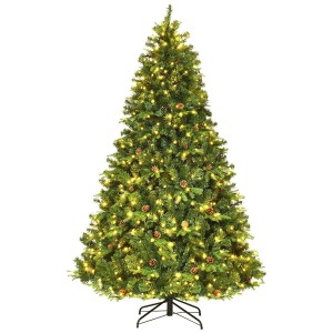 Costway Led Künstlicher Weihnachtsbaum Tannenbaum Geschmückt 240cm