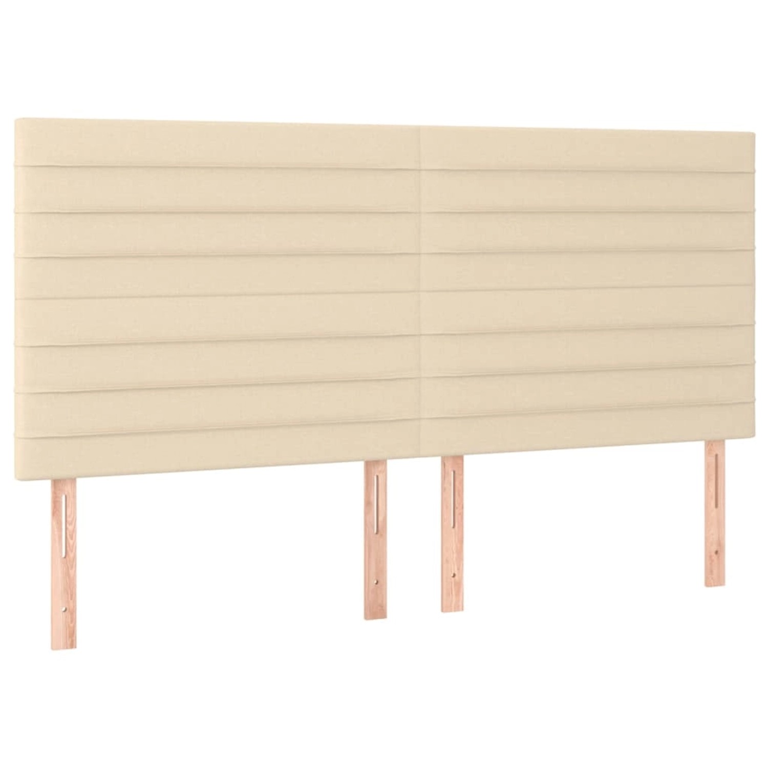 vidaXL LED Kopfteil Creme 160x5x118/128 cm Stoff 3122575
