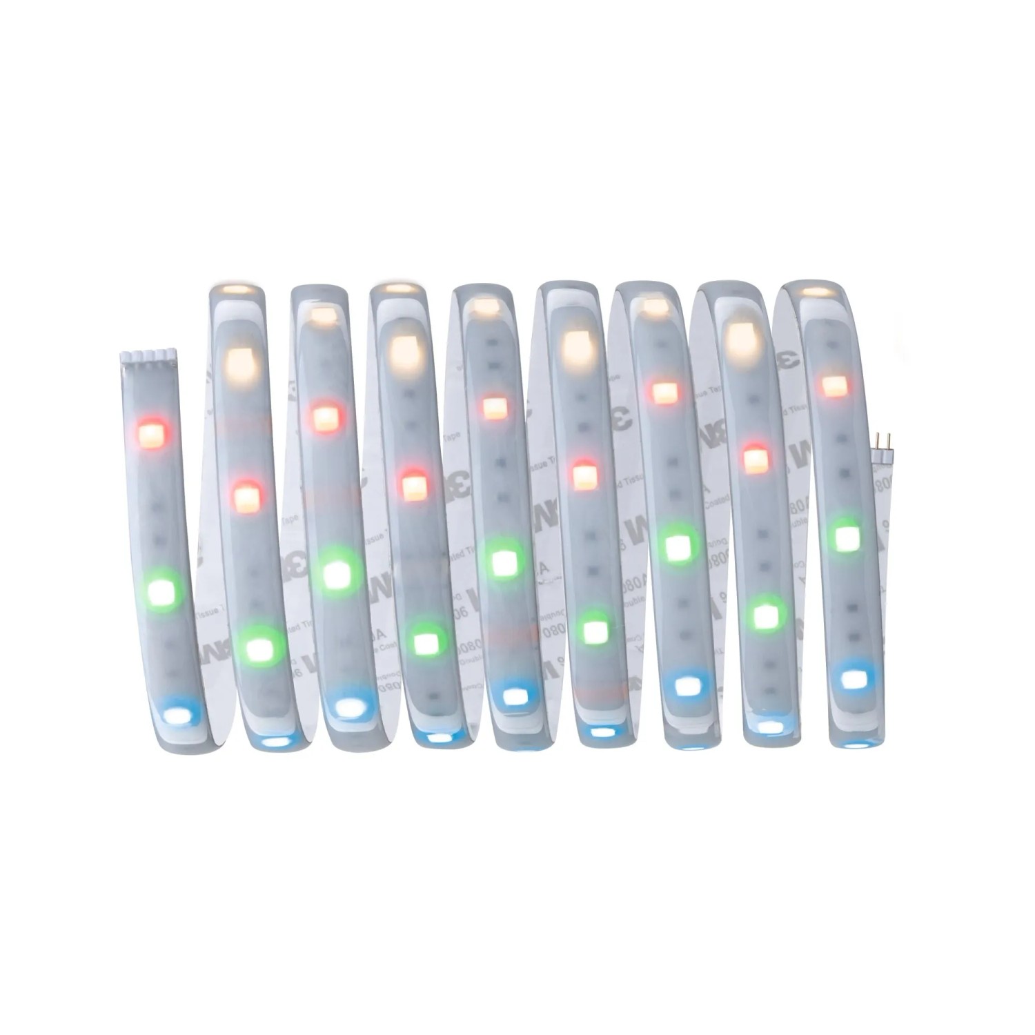 Paulmann MaxLED 250 RGBW LED-Streifen, 2,5m, silber, mit Farbwechsel und warmweißem Licht.