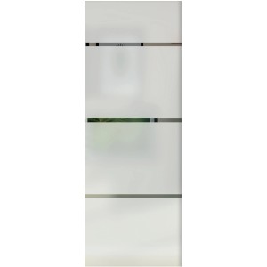 Lichtausschnitt ESG Floatglas mit 3 Streifen für Holz-Innentüren.
