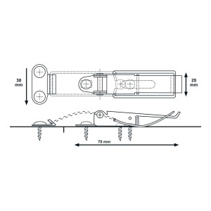 SOTECH Spannverschluss CATCH 22 Echt Edelstahl