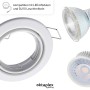 Oktaplex Dijon Einbauspot Set, 12-teilig, weiß, mit LED Modulen. Deckenstrahler für Lampen & Leuchten.