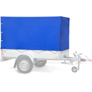 Stema Hochplanenset 100 cm, blaue Plane mit Spriegel für Basic Anhänger.