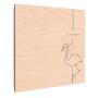 Banjado Schlüsselkasten mit Flamingo-Motiv. Schlüsselbox aus Holz, weiß mit 50 Haken zur Wandmontage.
