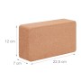 Relaxdays Yogablock 2er Set Kork Natur Rutschfest 12 x 22,5 x 7 cm 0,6 kg_4