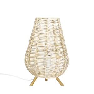 EASYLIGHT Beistelllampe Korb Boho Design 34,5 cm Klein E14 Nathye