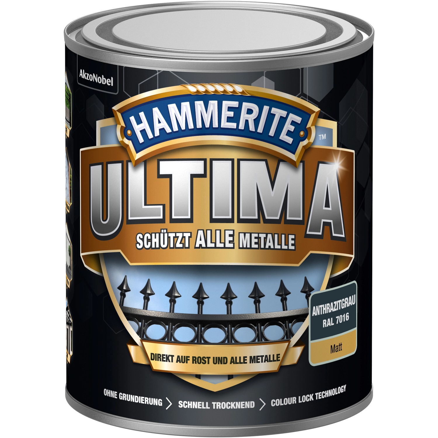 Hammerite Ultima Premium Metall-Schutzlack matt Anthrazitgrau 750 ml günstig online kaufen