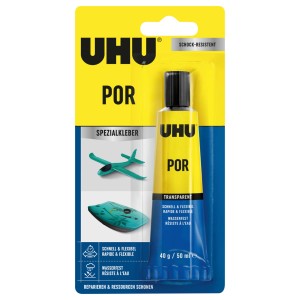 Uhu Por Kleber, 40g Tube, transparent, für Styropor und Hartschaum.