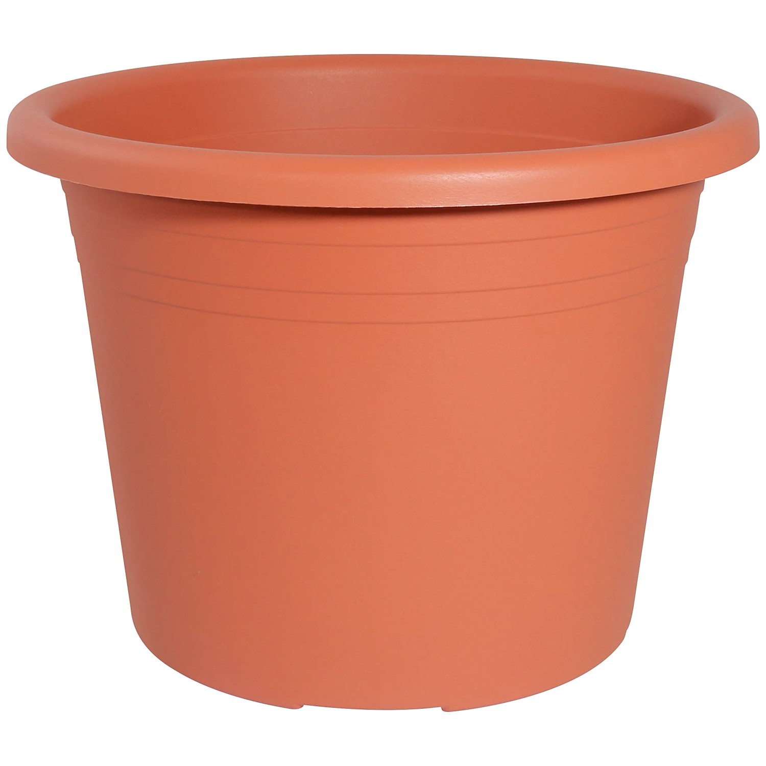 Vaso da fiori XL in plastica rotondo in antracite - 48 x 30