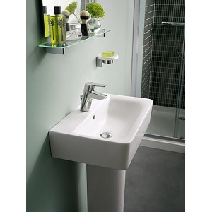 Ideal Standard Connect Cube Waschtisch, 60x46 cm, weiß, mit Hahnloch und Überlauf.