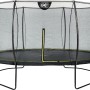 Schwarzes EXIT Silhouette Trampolin D427cm mit Sicherheitsnetz für den Garten.