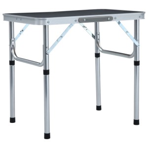 vidaXL Klappbarer Campingtisch Grau Aluminium 60x45 cm 48180