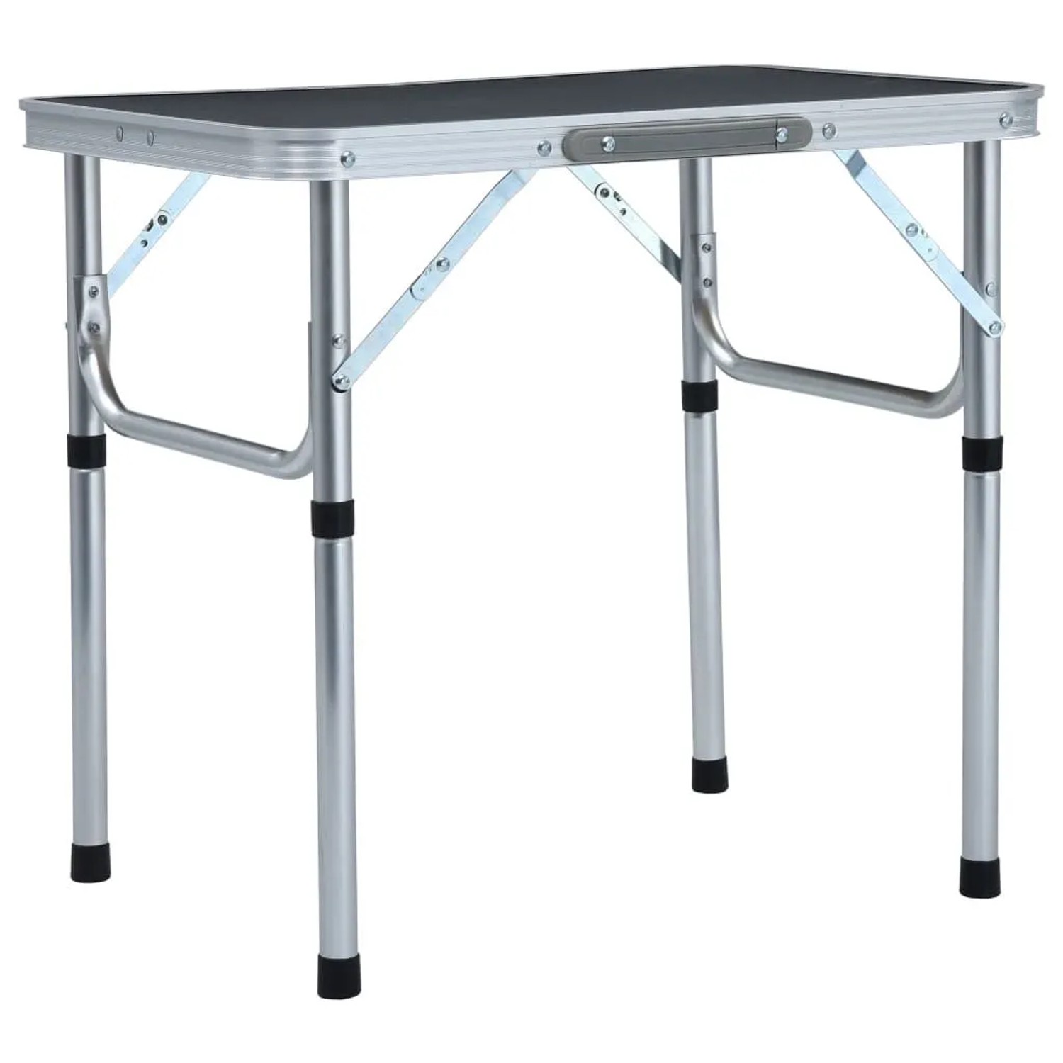 vidaXL Klappbarer Campingtisch Grau Aluminium 60x45 cm 48180
