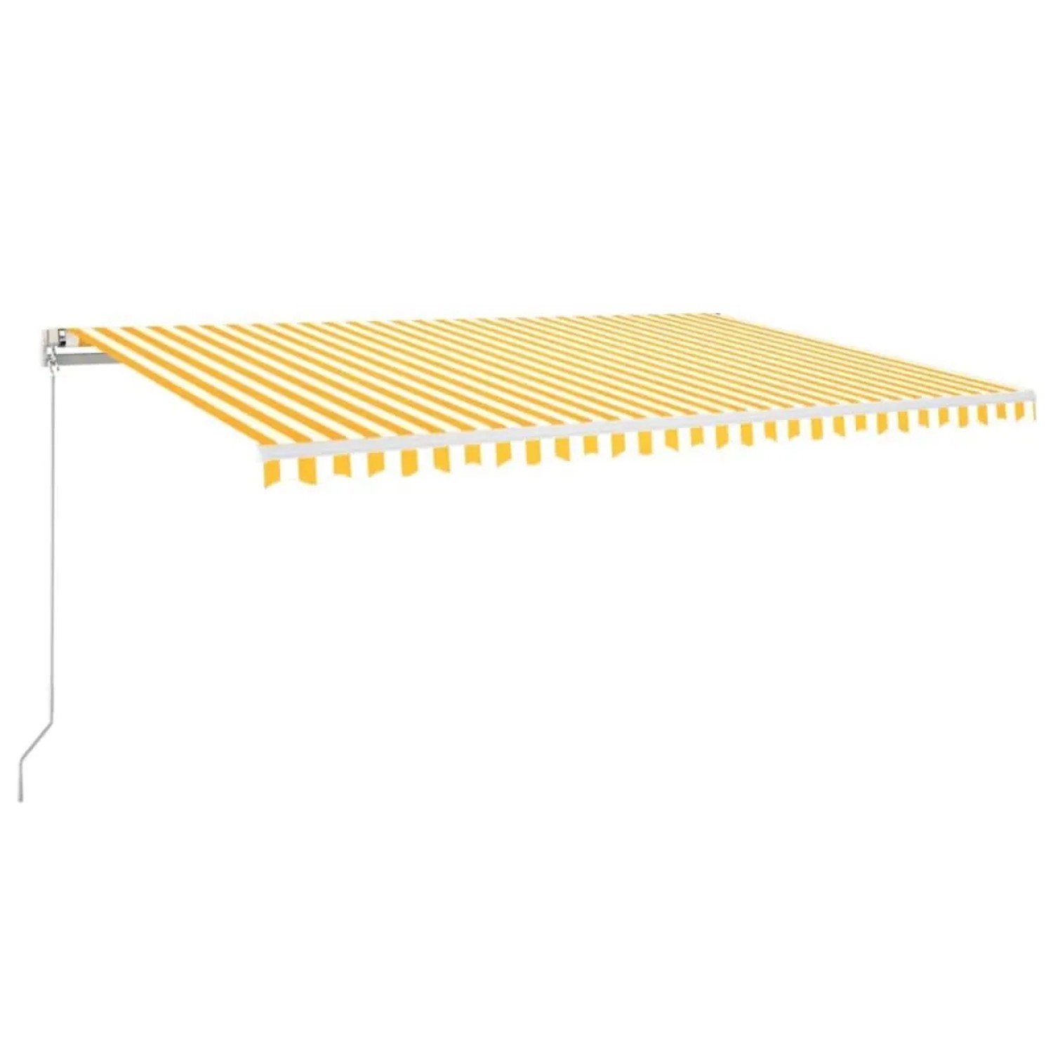 vidaXL Markise Manuell Einziehbar mit LED 500x350 cm Gelb und Weiß 3069023 günstig online kaufen