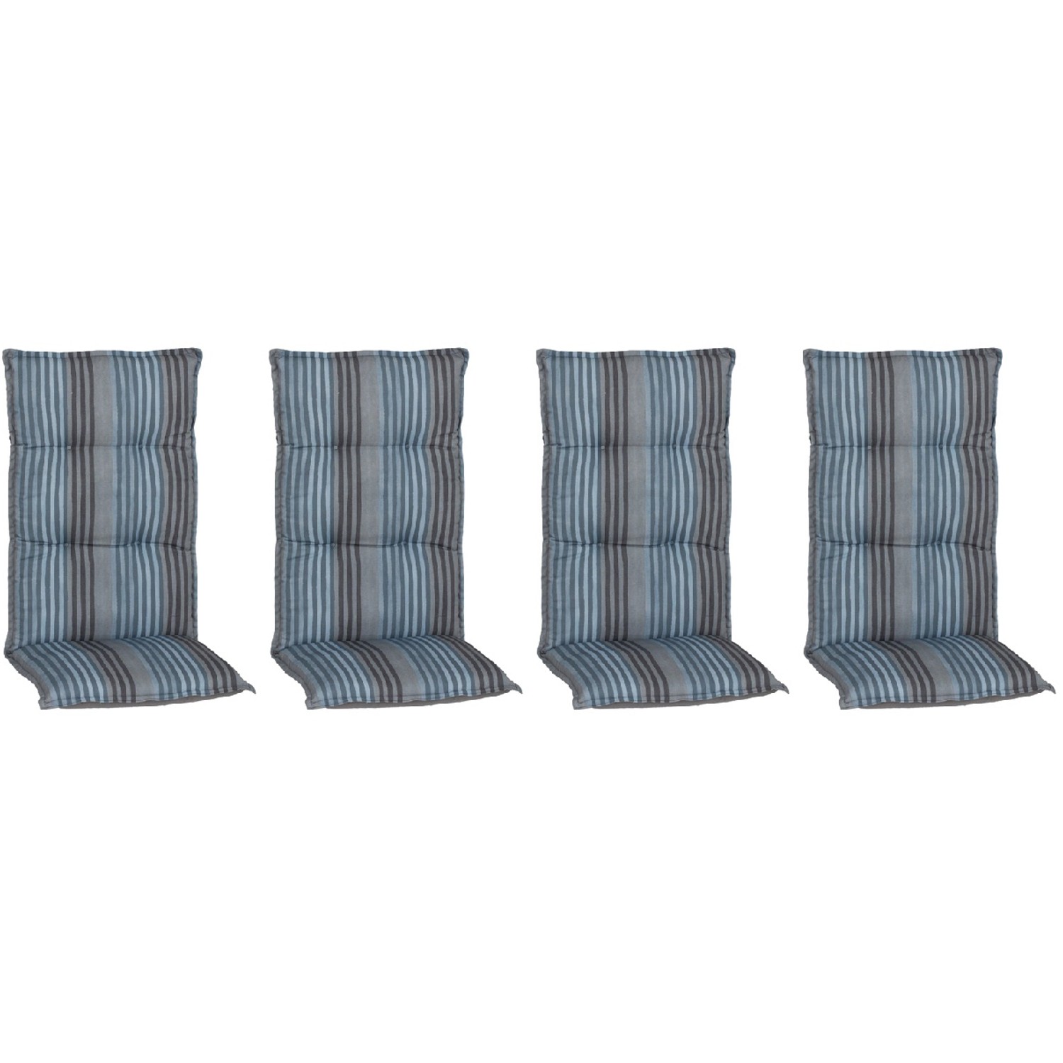 Beo Sitzauflage Hochlehner Tissa 4er-Set Blau-Grau günstig online kaufen