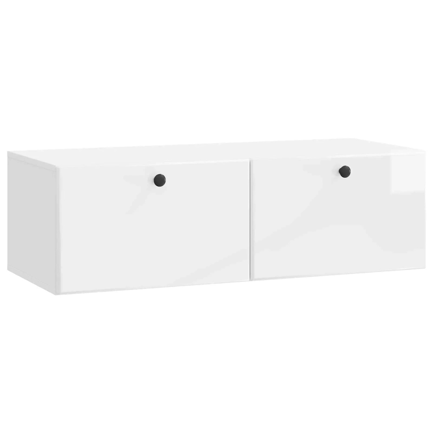 vidaXL Wandmontierter TV-Schrank Hochglanz Weiß 98 x 41 x 30 cm 899209