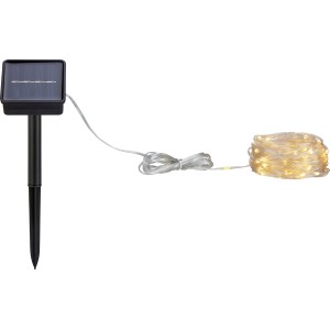 LED Solarlichterkette (1690 cm) mit Solarpanel und warmweißen Lichtern.
