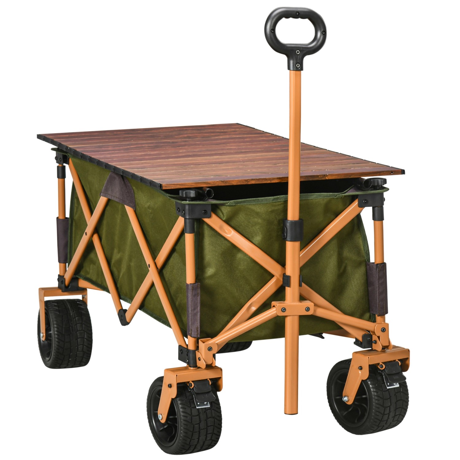 Outsunny Gartenwagen  Stahl Oxford-Gewebe Aluminium  108L x 55B x 93H cm günstig online kaufen