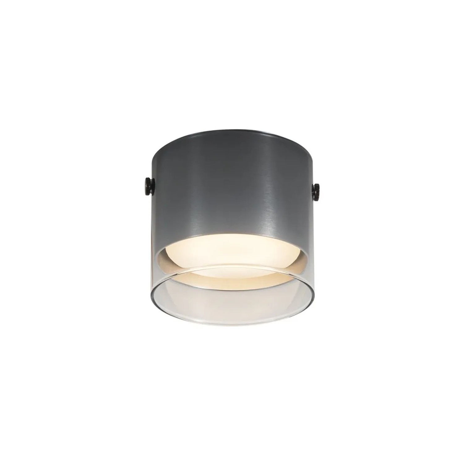 Qazqa Moderne Aufbauleuchte Gunmetal Mit Glas Drain