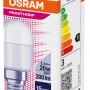 Osram LED-Speziallampe T26 E14, 2,3W, Kaltweiß, in Verpackung mit Energieeffizienzlabel.
