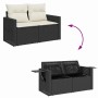 vidaXL Garten-Sofa-Set mit Speicher 9-Tlg Schwarz Poly Rattan 3363715_13