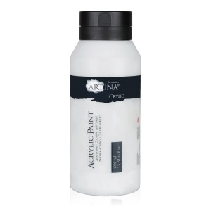 Artina Crylic Acrylfarbe, 1000ml, Titanweiß. Künstlerfarbe für Acrylmalerei.