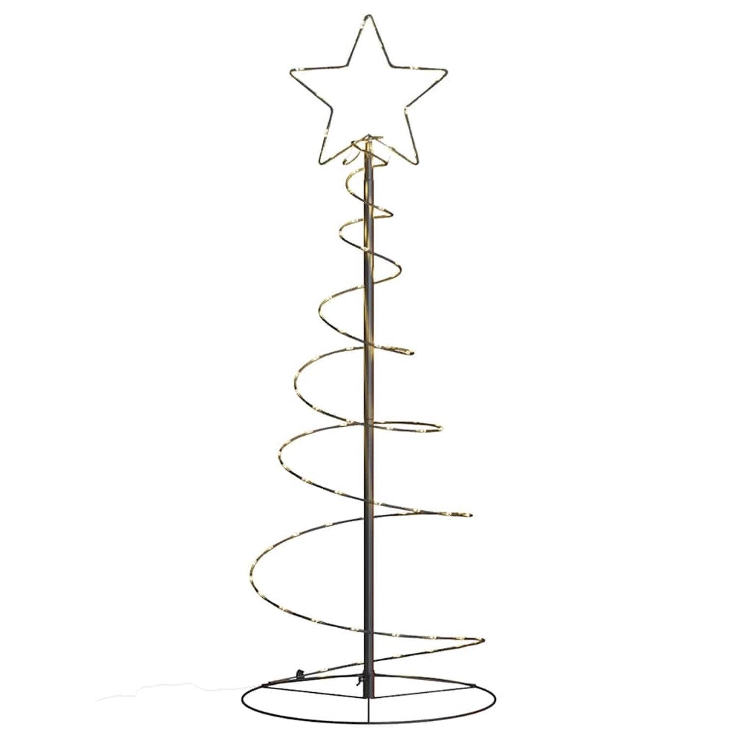 vidaXL LED Weihnachtsbaum 80 LEDs Warmweiß 120 cm 4019497