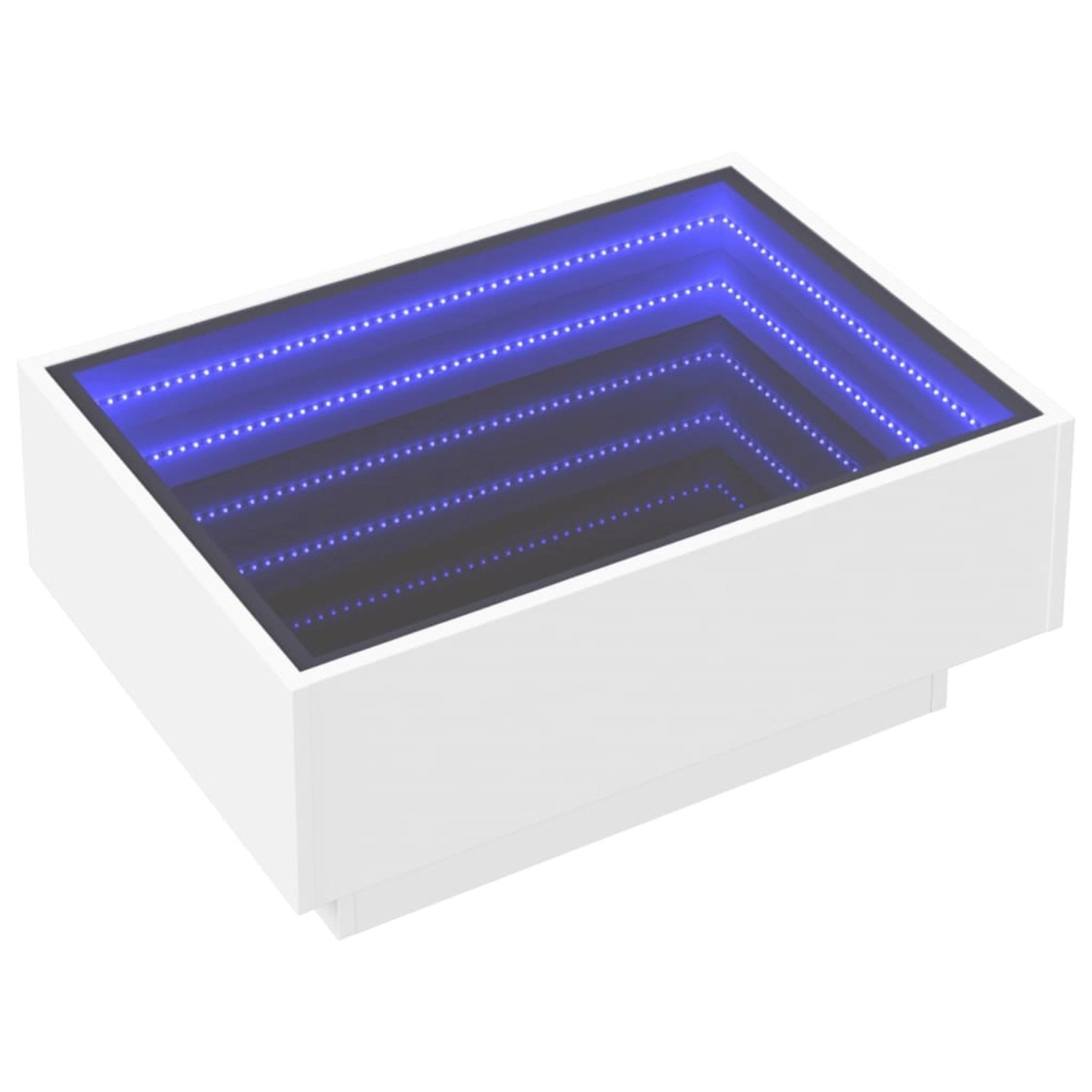 vidaXL LED-Couchtisch Weiß 70x50x30 cm Holzwerkstoff 847511 günstig online kaufen