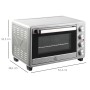 HOMCOM Mini Backofen 32L in Silber mit Grillrost und Backblech.