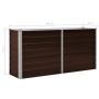furnicato Garten-Hochbeet, braun, 160x40x77cm, aus verzinktem Stahl.