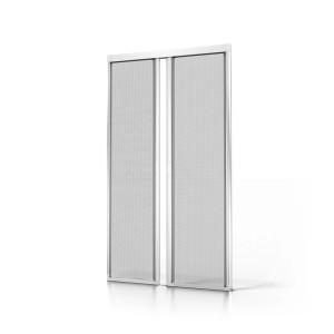 Weißes Avosdim Insektenschutzrollo für Doppeltüren, 240x230cm, aus Aluminium.