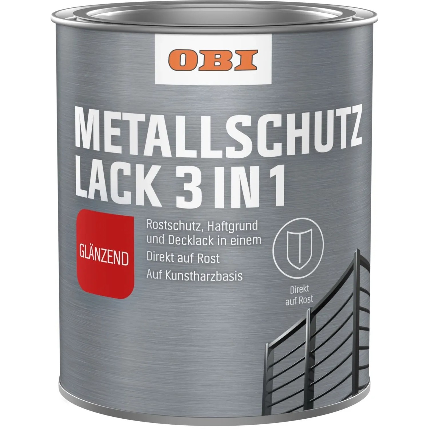 OBI Metallschutzlack 3in1 Weiß glänzend 750 ml