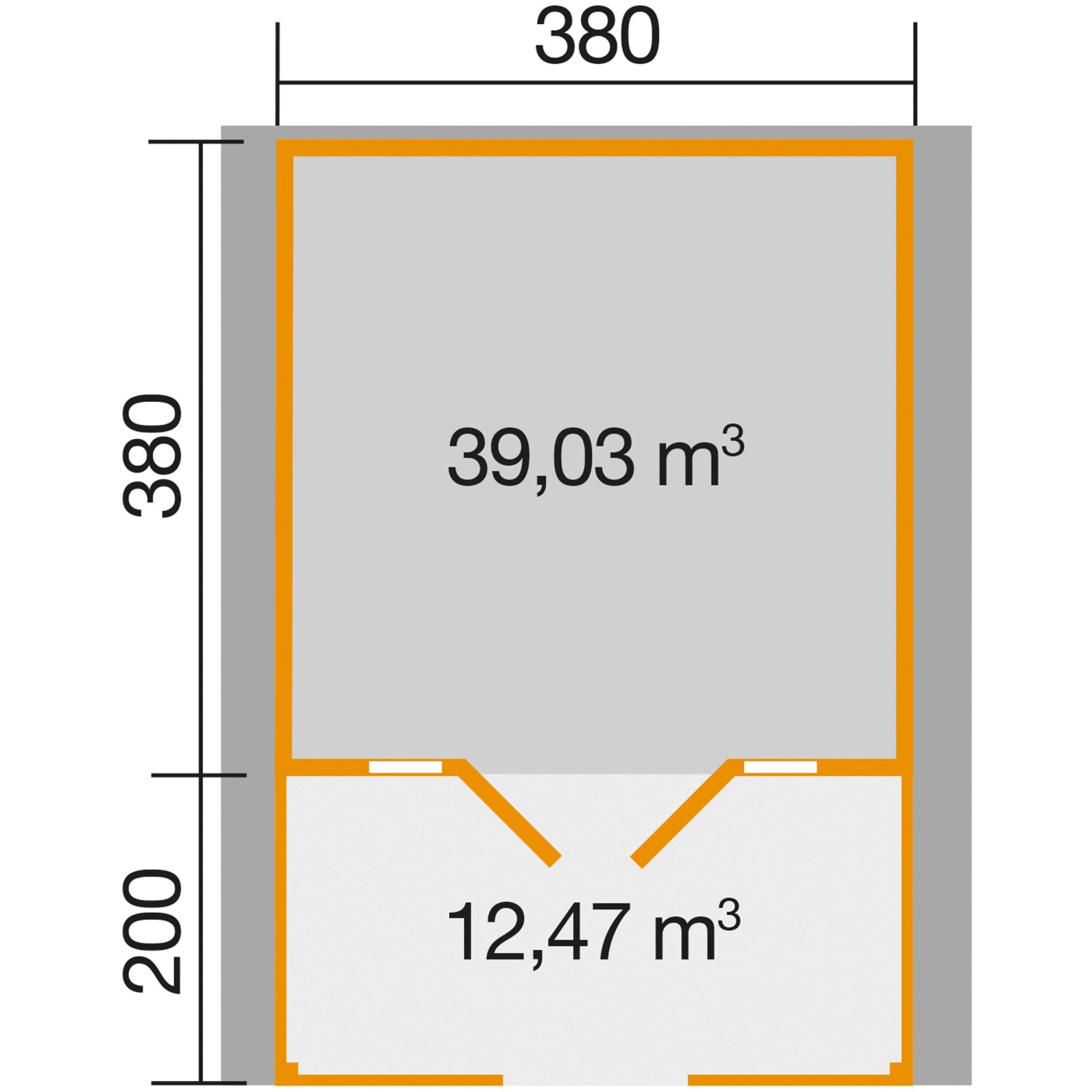 Weka Weekendhaus 137 B Gr.2 380 Cm X 580 Cm Davon 200 Cm überdachte ...