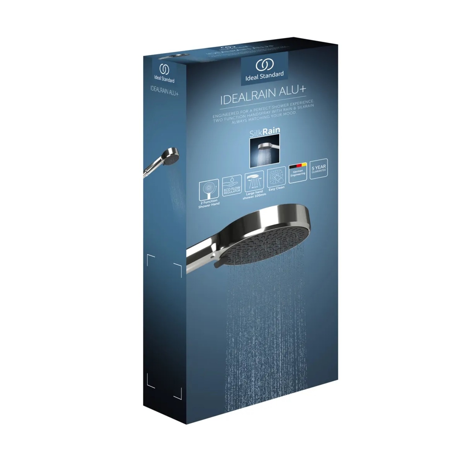 Ideal Standard Handbrause Alu+ Chrom, 2 Strahlarten im Karton.