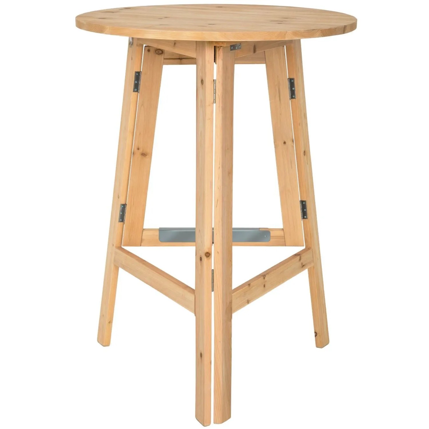 Tectake Stehtisch Trix Aus Holz  Rund Klappbar  79 x 110 cm  79 x 79 x 110 cm Braun