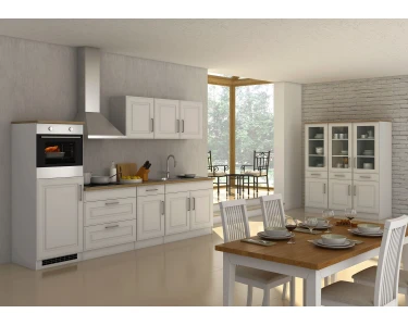 Held Möbel kaufen 290 Weiß cm mit bei Landhaus Matt Rom E-Geräten OBI Küchenzeile