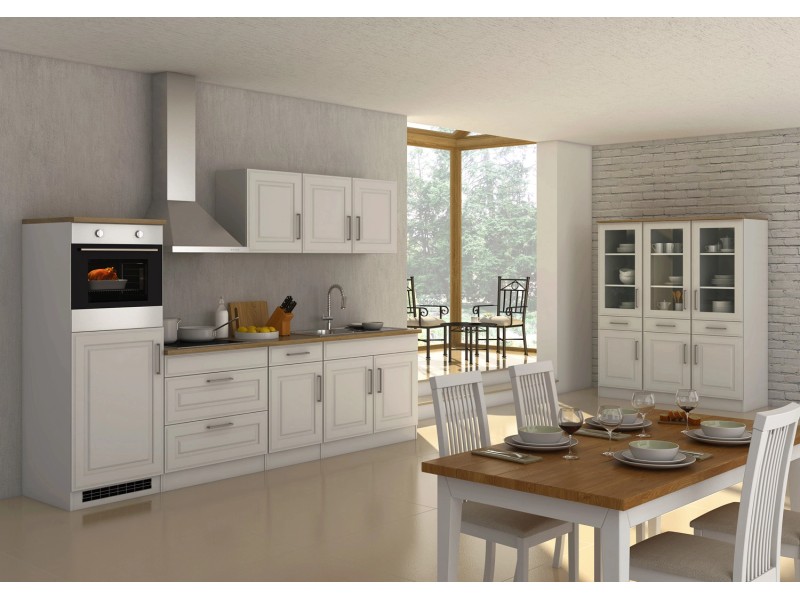290 bei OBI Weiß kaufen cm Matt Rom Möbel Küchenzeile mit Held Landhaus E-Geräten