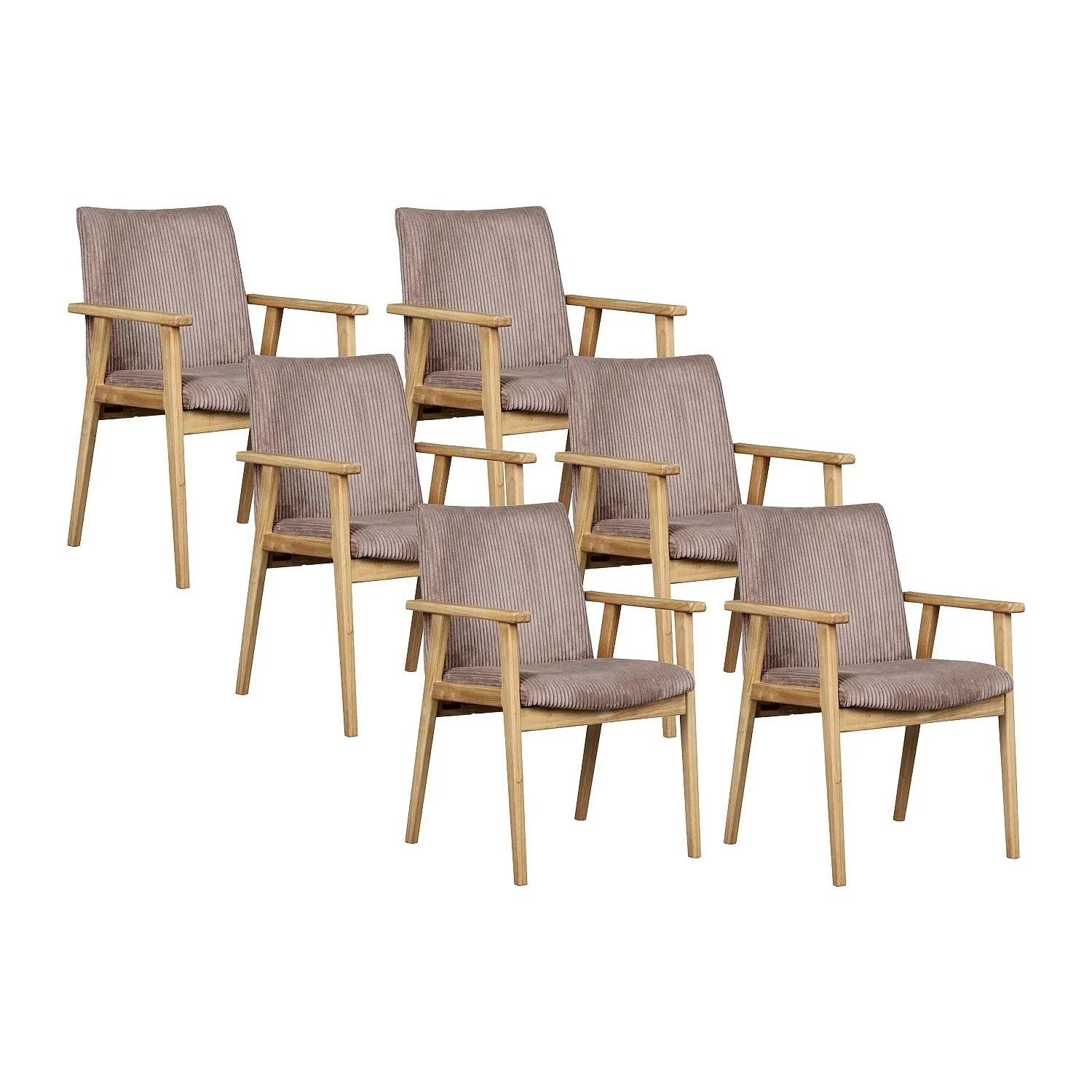 Vente-unique Stuhl Fildon Taupe  Naturfarben Hell 58 cm