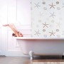 Relaxdays Duschrollo Kunststoff Aluminium Semitransparent Bedruckt Wasserabweisend Schnelltrocknend 100 cm x 240 cm 0,64 kg_2