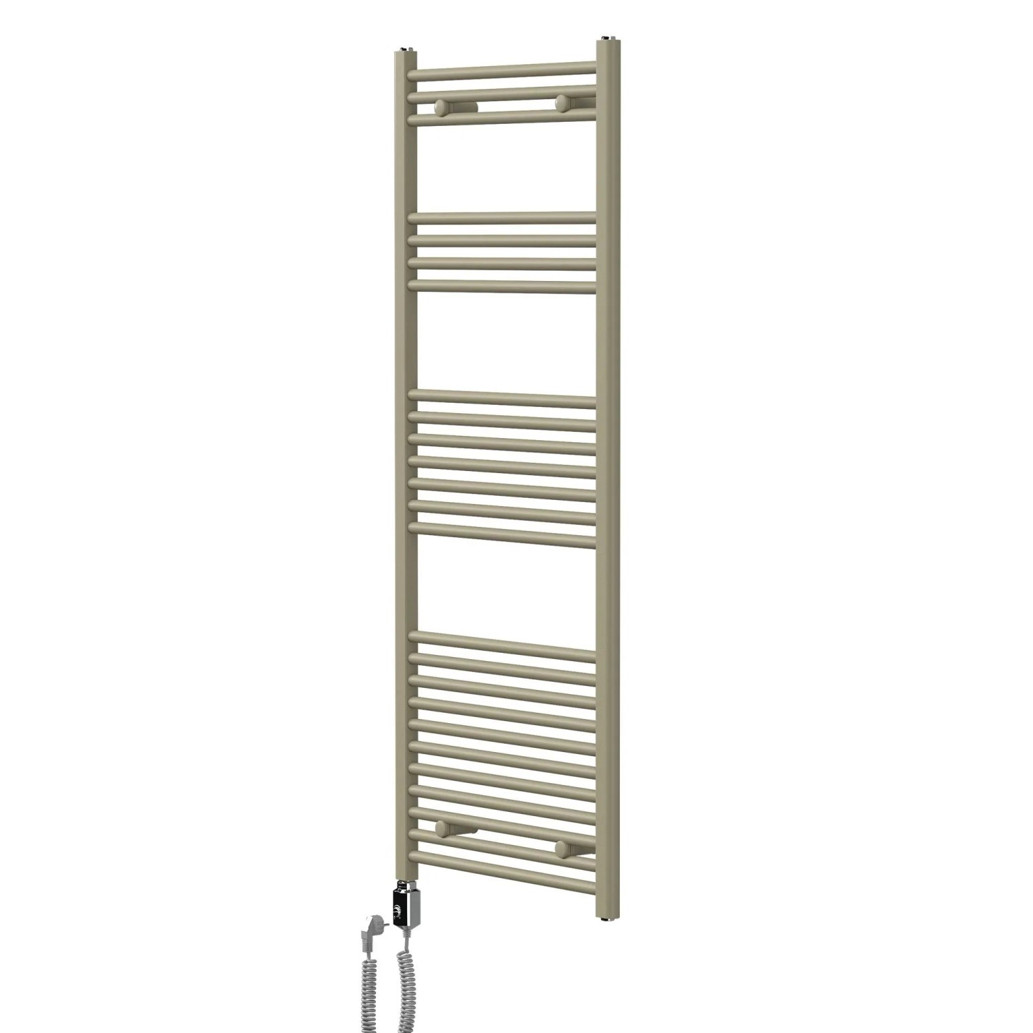 LuxeBath Handtuchheizkörper Elektrisch 600W 400 x 1500 mm Beige Badheizkörper Gerade mit Seitenanschluss