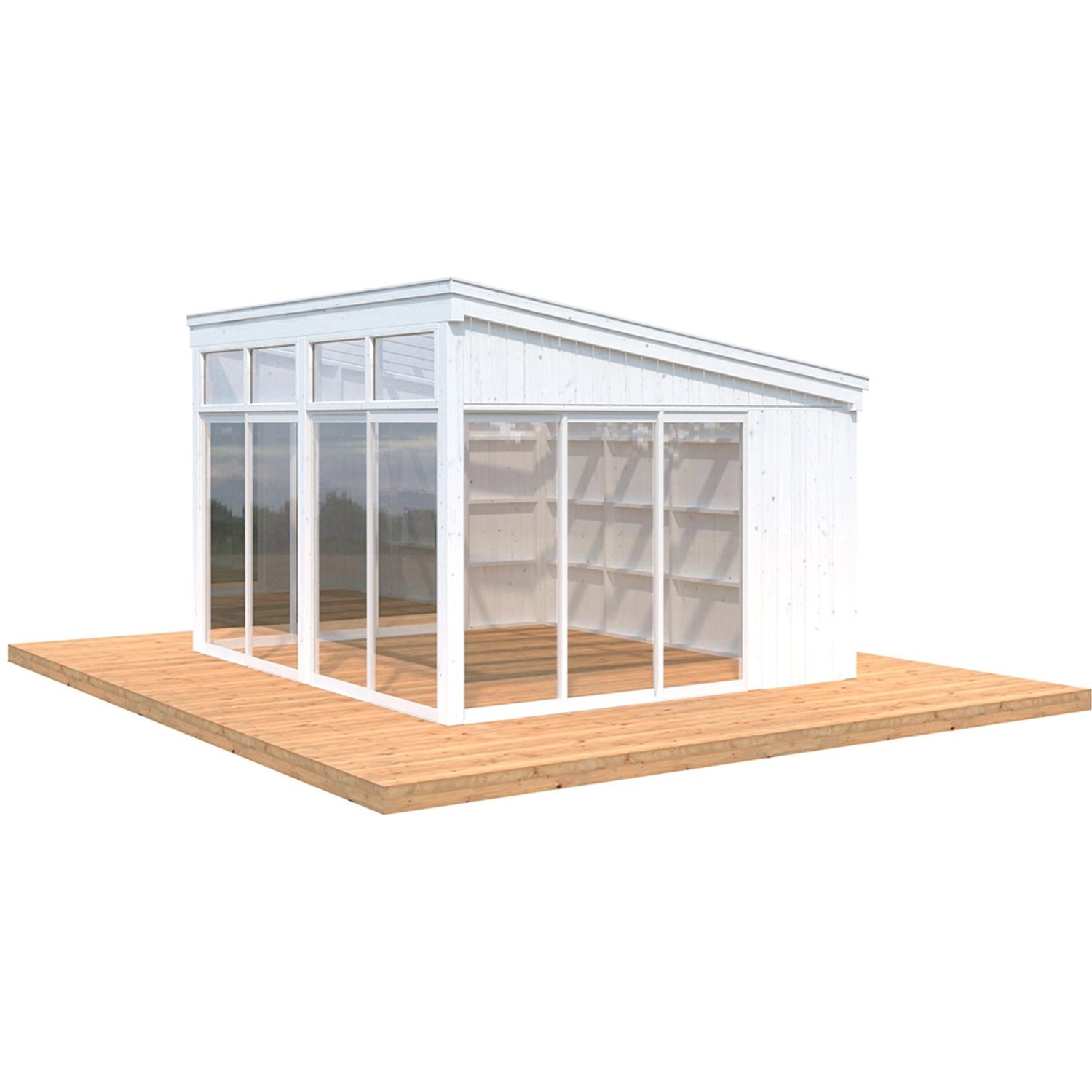 Palmako Pavillon Nova 13,0 m² Weiß Grundiert 417 cm x 356 cm günstig online kaufen