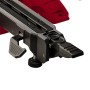 Detailaufnahme der Einhell TE-SM 8 L Dual Zug-Kapp-Gehrungssäge: Zugfunktion und Einstellmechanismen.