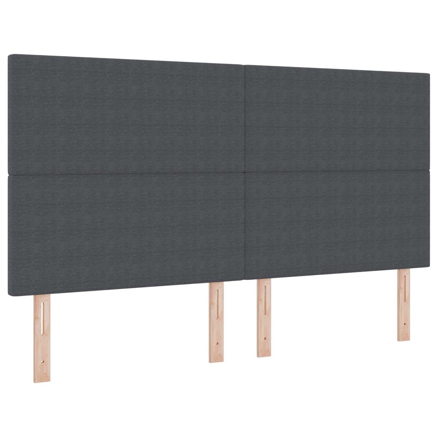 vidaXL LED Kopfteil mit LED-Lichtleisten Dunkelgrau 180 cm Polyester 3338335