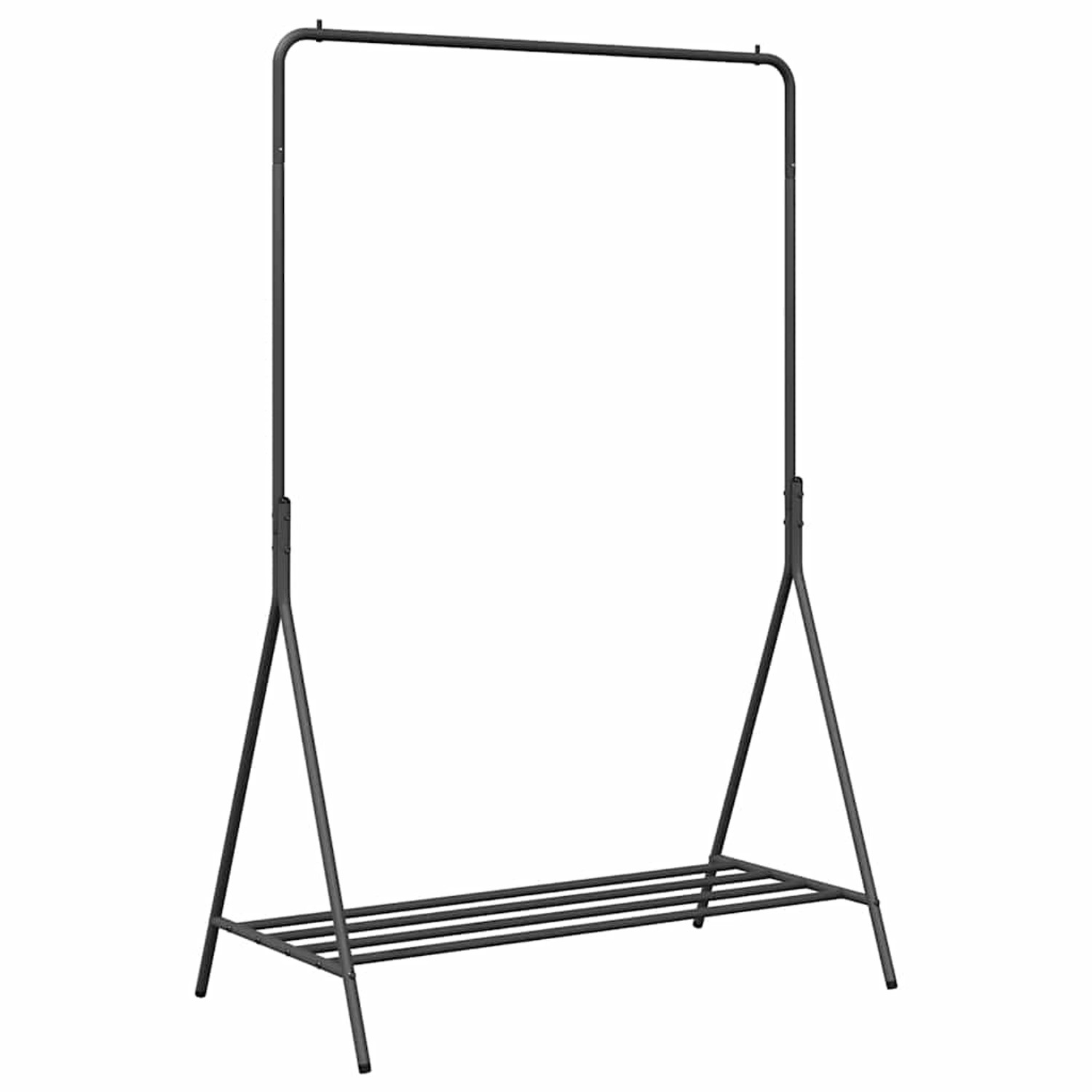 vidaXL Kleiderständer mit Regal Schwarz 100 x 56 x 154 cm Stahl 868444 günstig online kaufen
